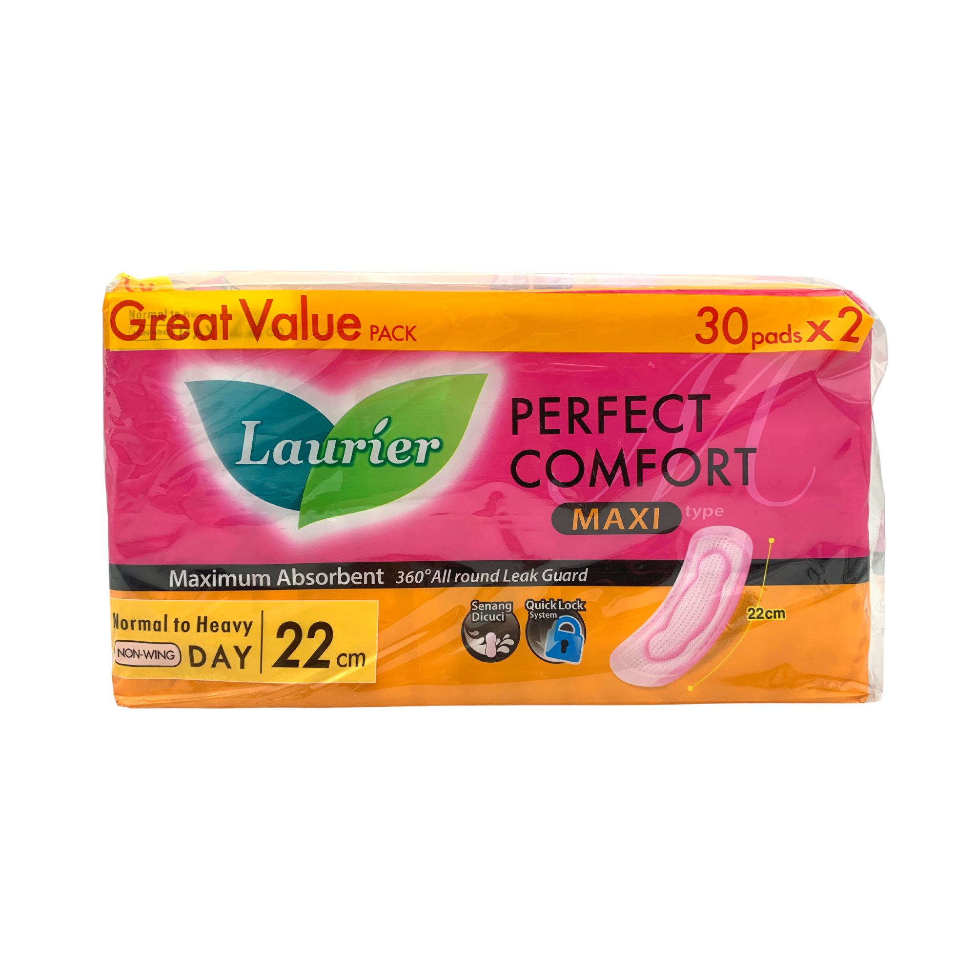 Laurier Perfect Comfort Maxi 22cm (Twin Pack)