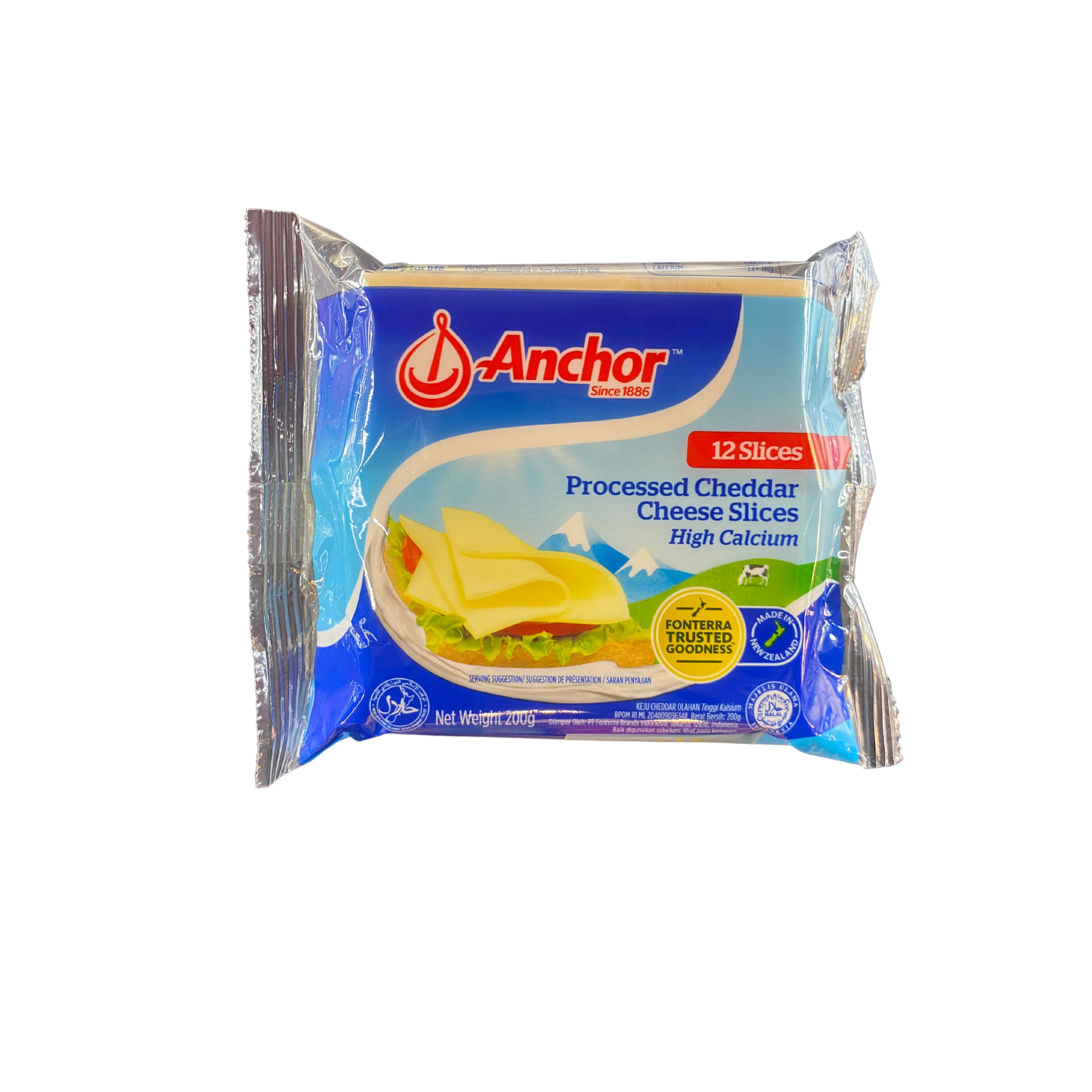Anchor Cheddar Cheese Slice 200g x 12 pieces