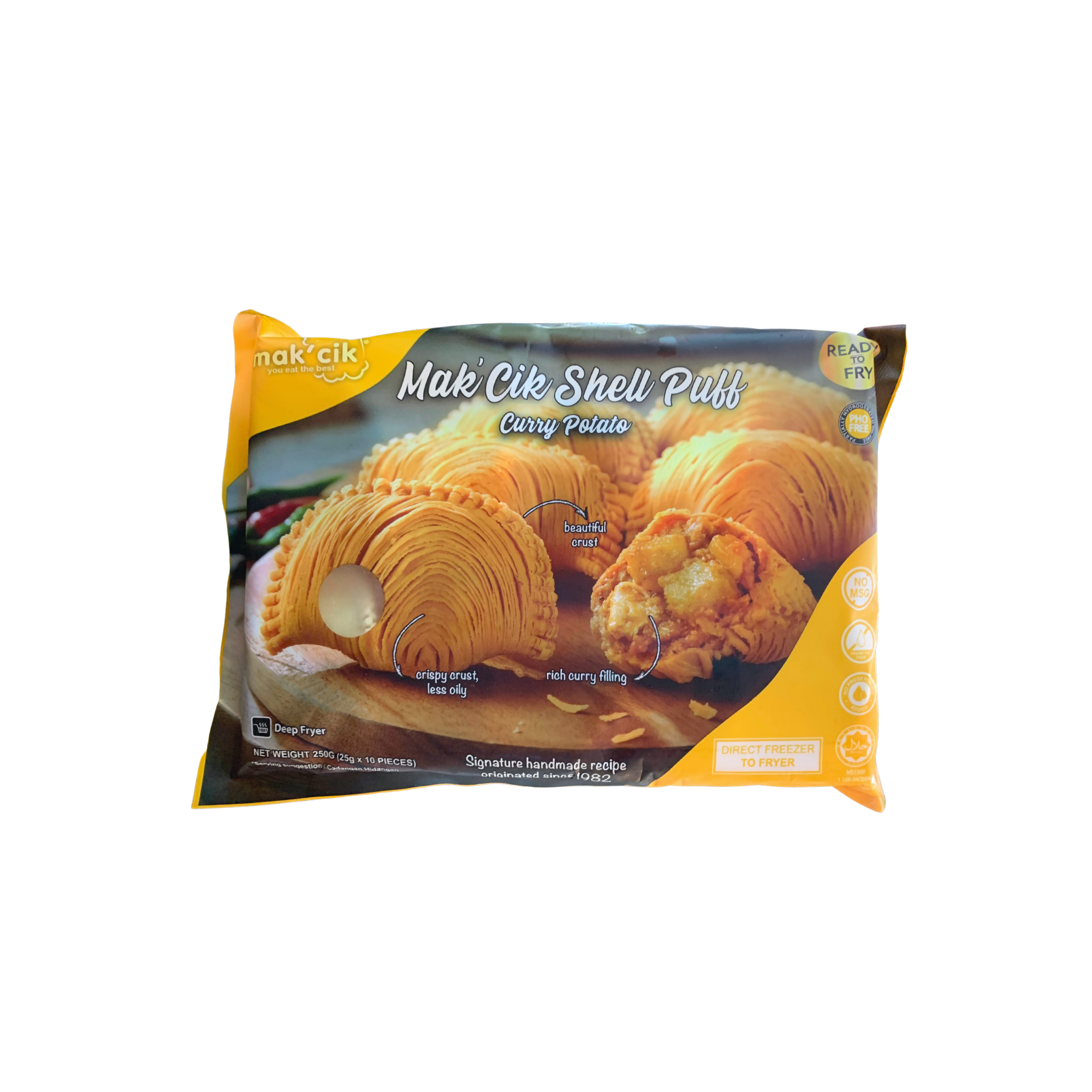 Mak'Cik Mini Shell Puff Curry Potato 250g