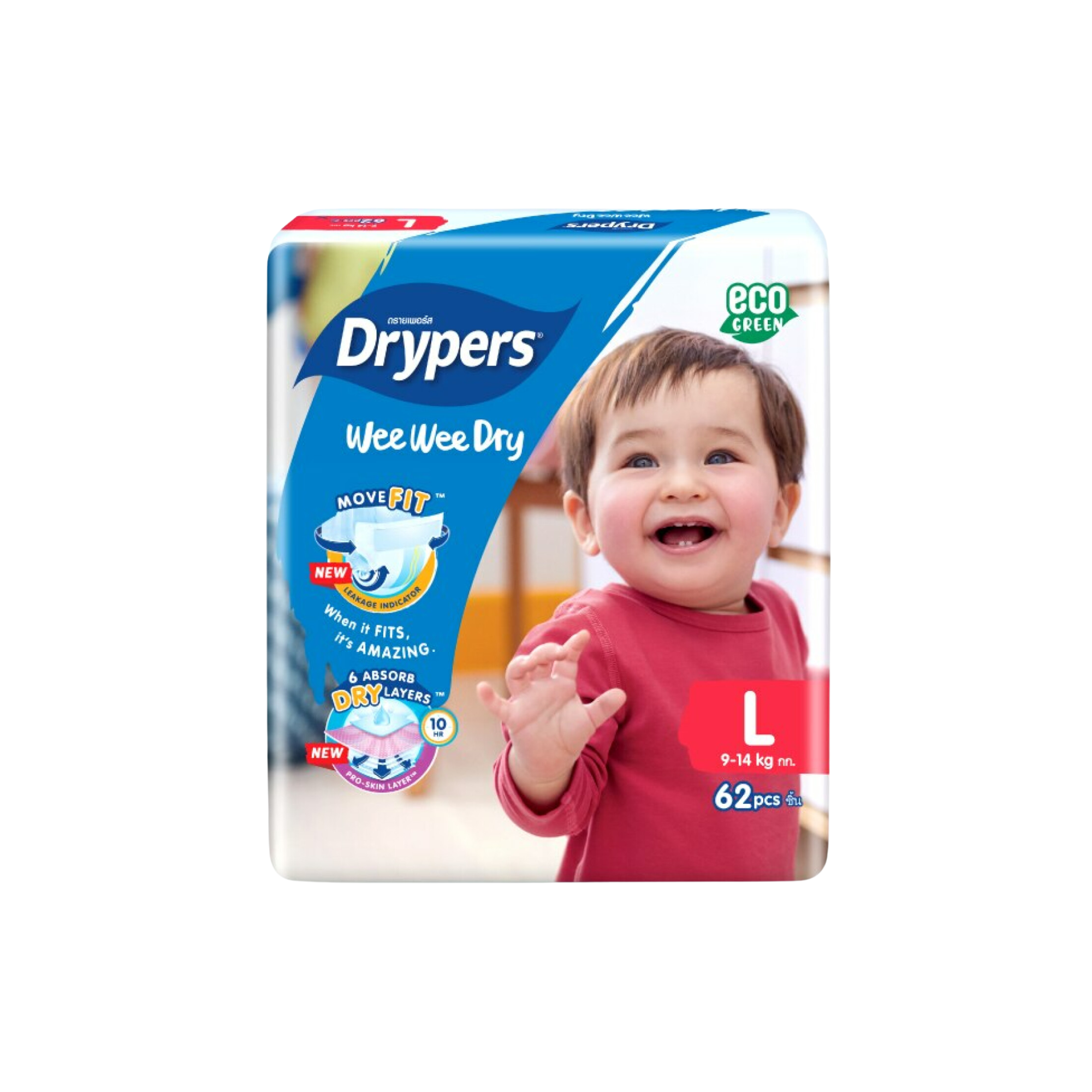 Drypers Wee Wee Dry Mega Pack L 58pcs