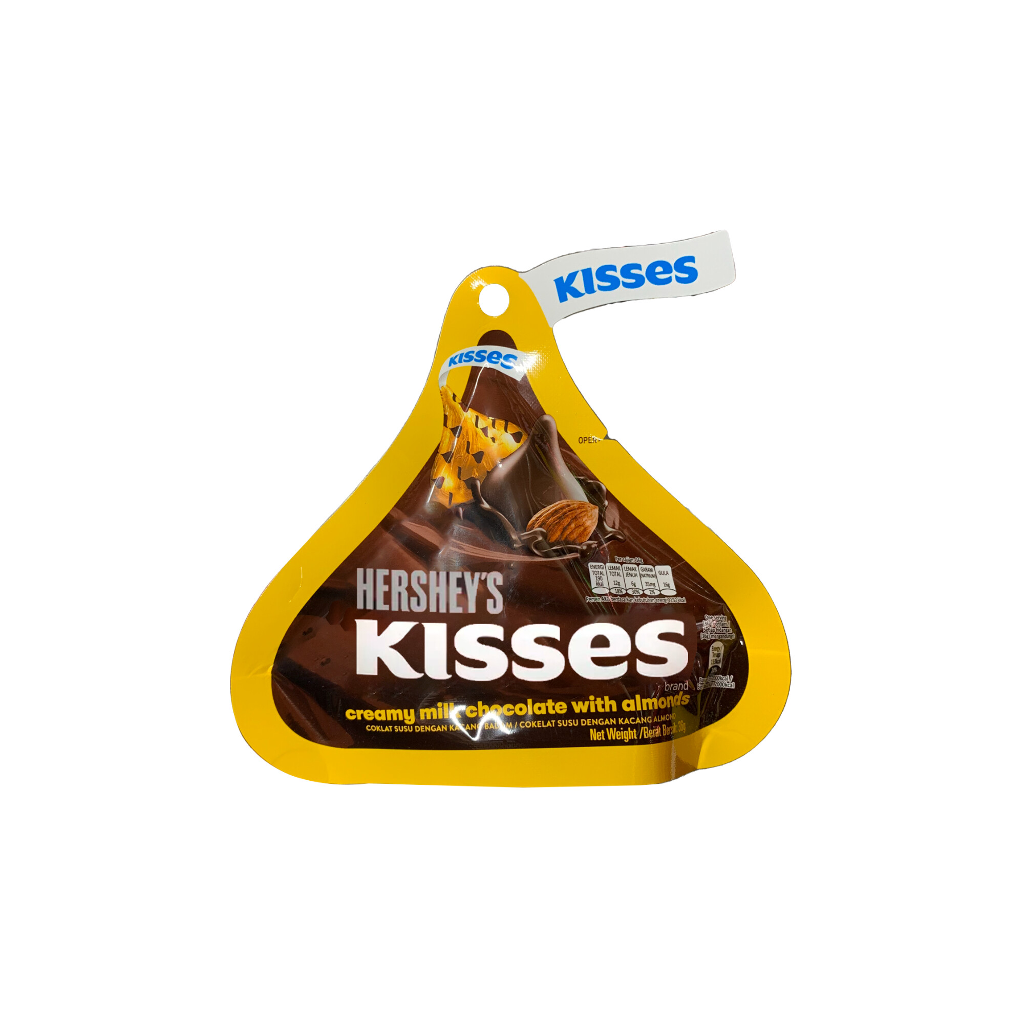 Hershey's Kisses Creamy Milk Chocolate With Almond 36g — HarimauFresh ...