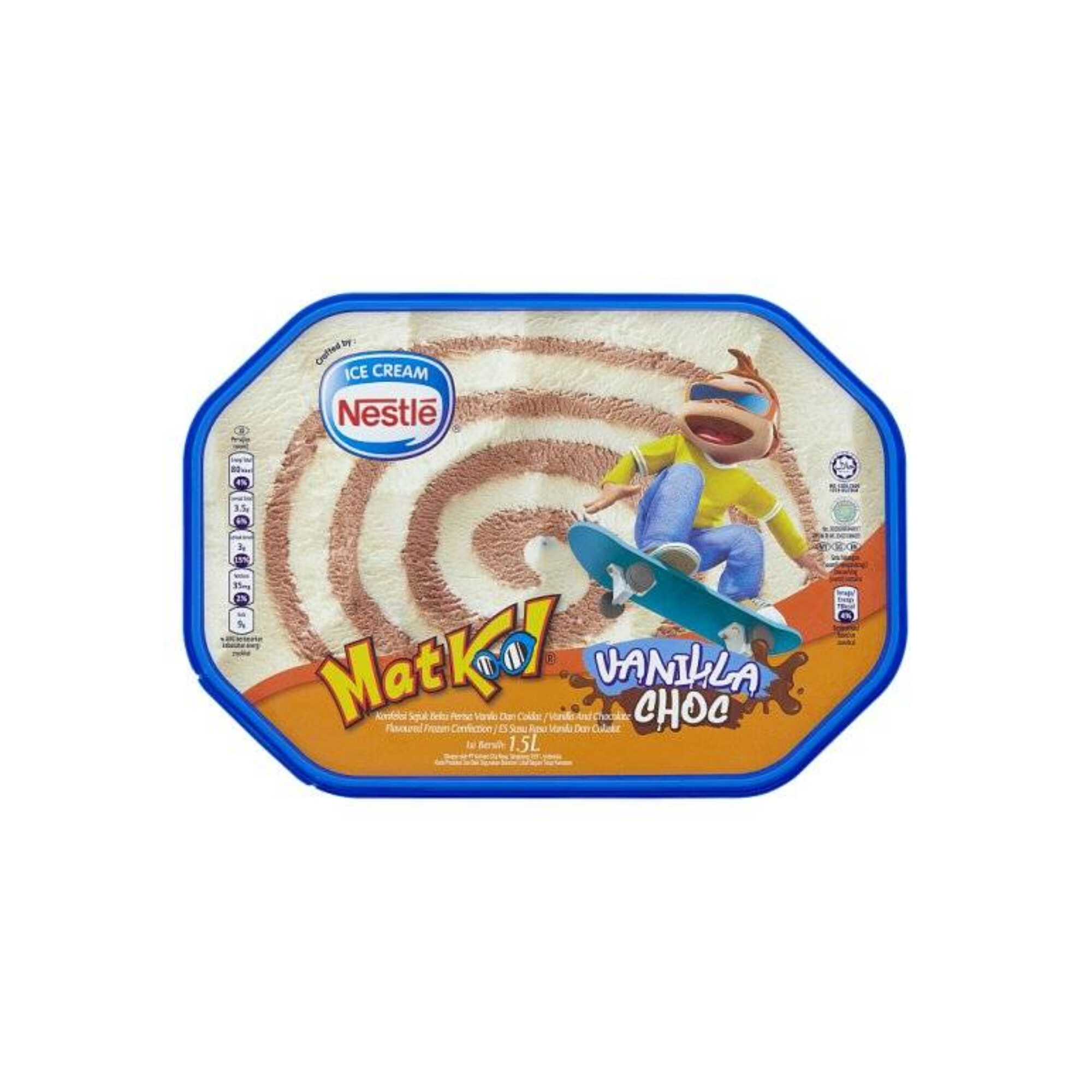Matkool Roket Nestle Ice-Cream Matkool Vanilla Chocolate 1.5L — HarimauFresh - Online ...