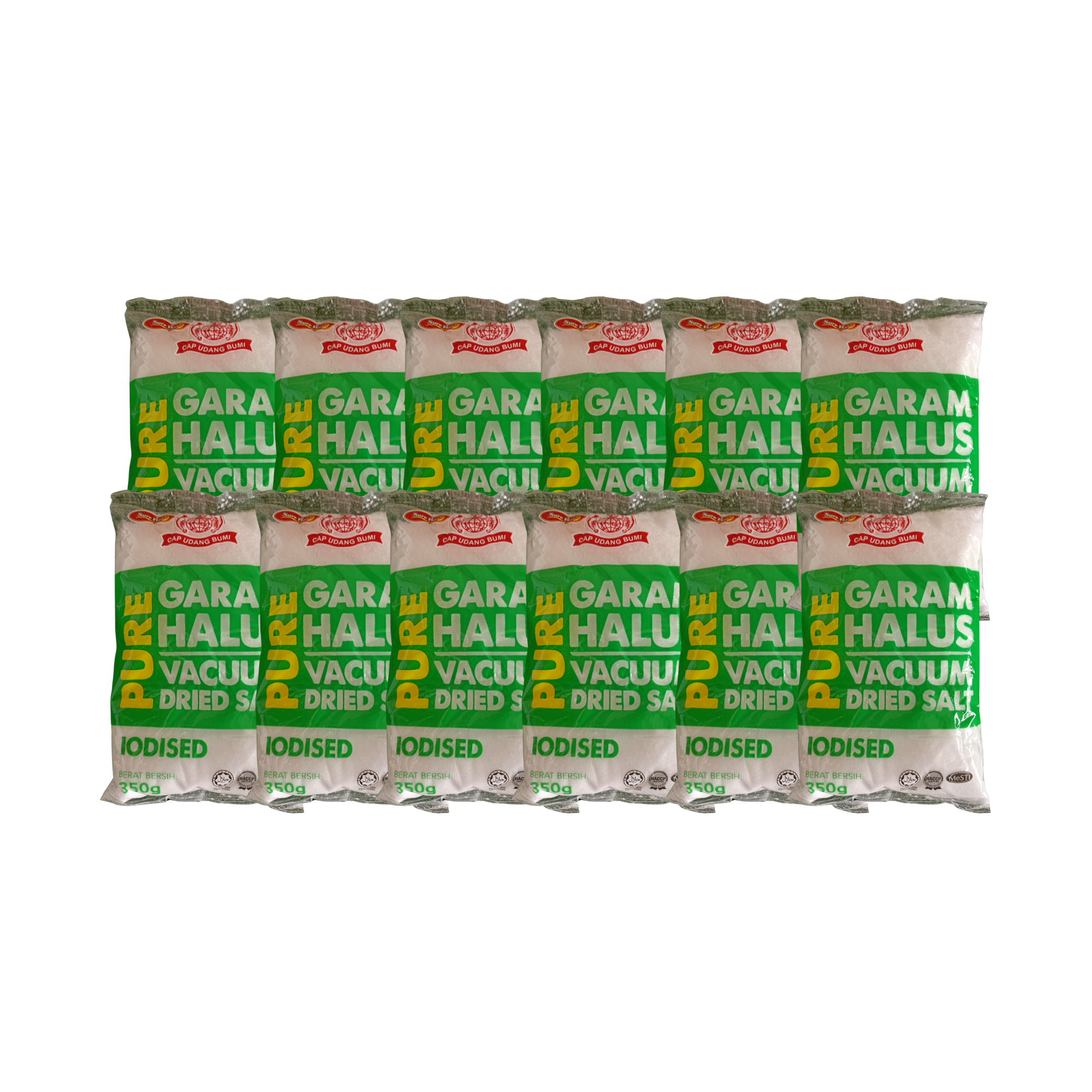 Cap Udang Bumi Garam Halus (Hijau) 350g x 12 Packets