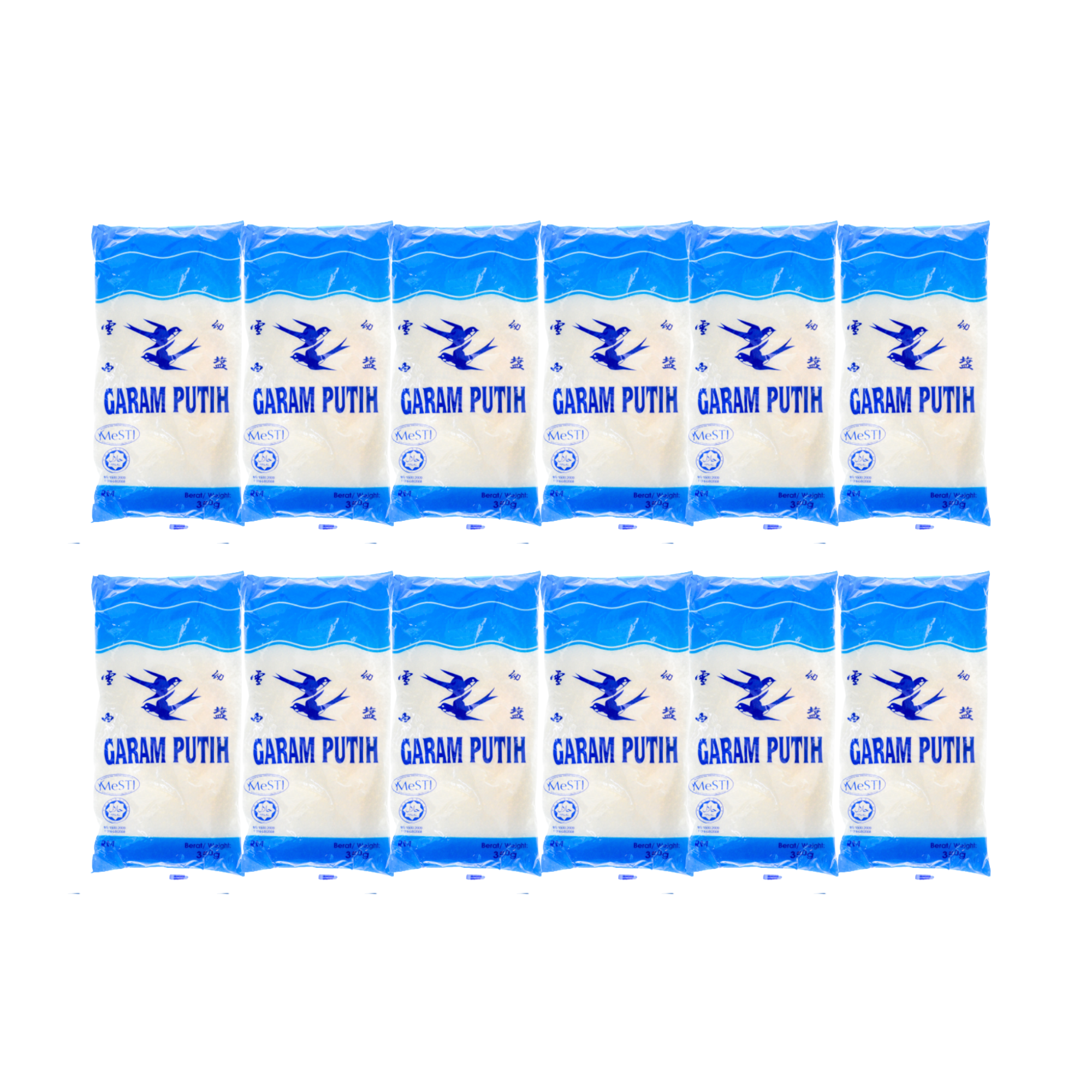 Double Swallow Garam Putih 350g x 12 Packets