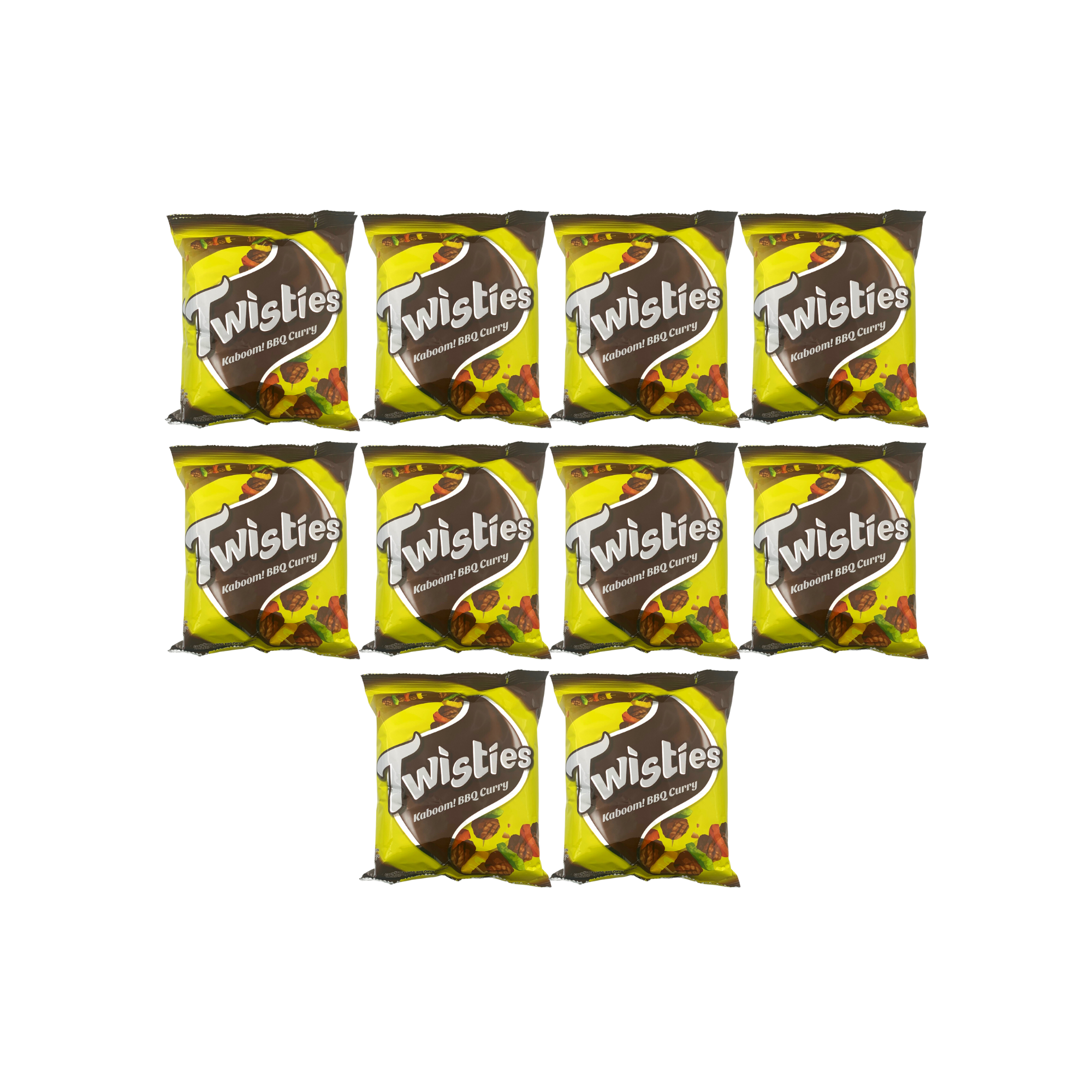 Twisties Bbq Curry Dude 65g x 10 Packs