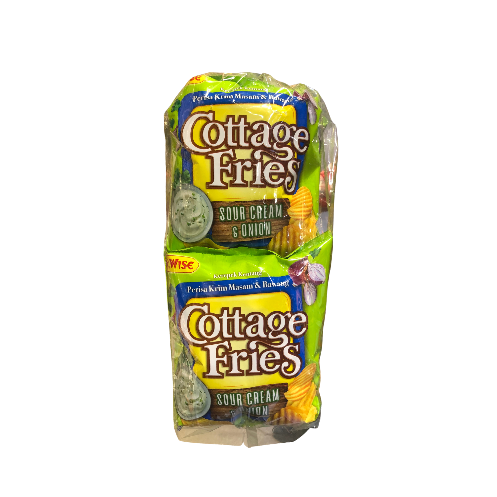 Wise Cottage Fries Krim Masam & Bawang 65g x 12 Packs