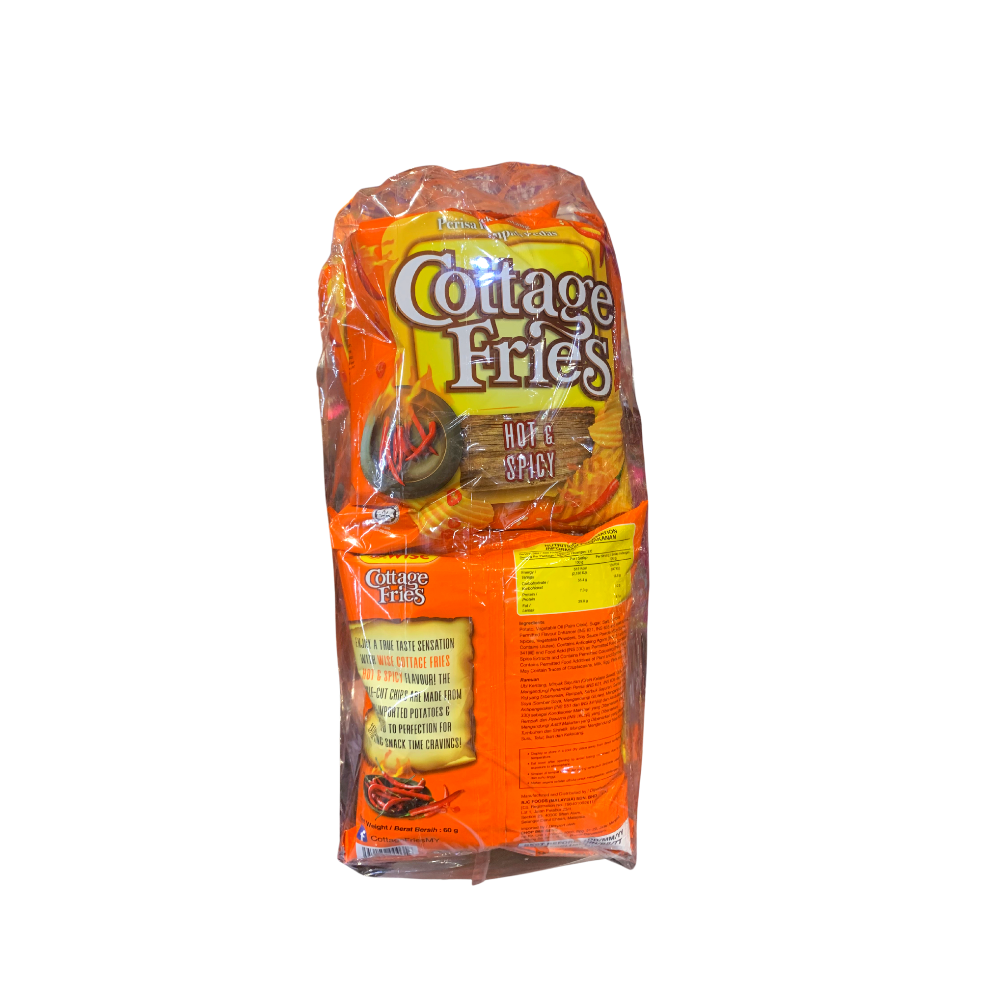 Wise Cottage Fries Hot N Spicy 65g x 12 Packs