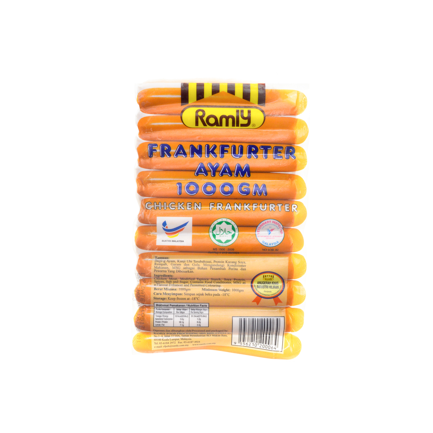 Ramly Chicken Frankfurter 1kg