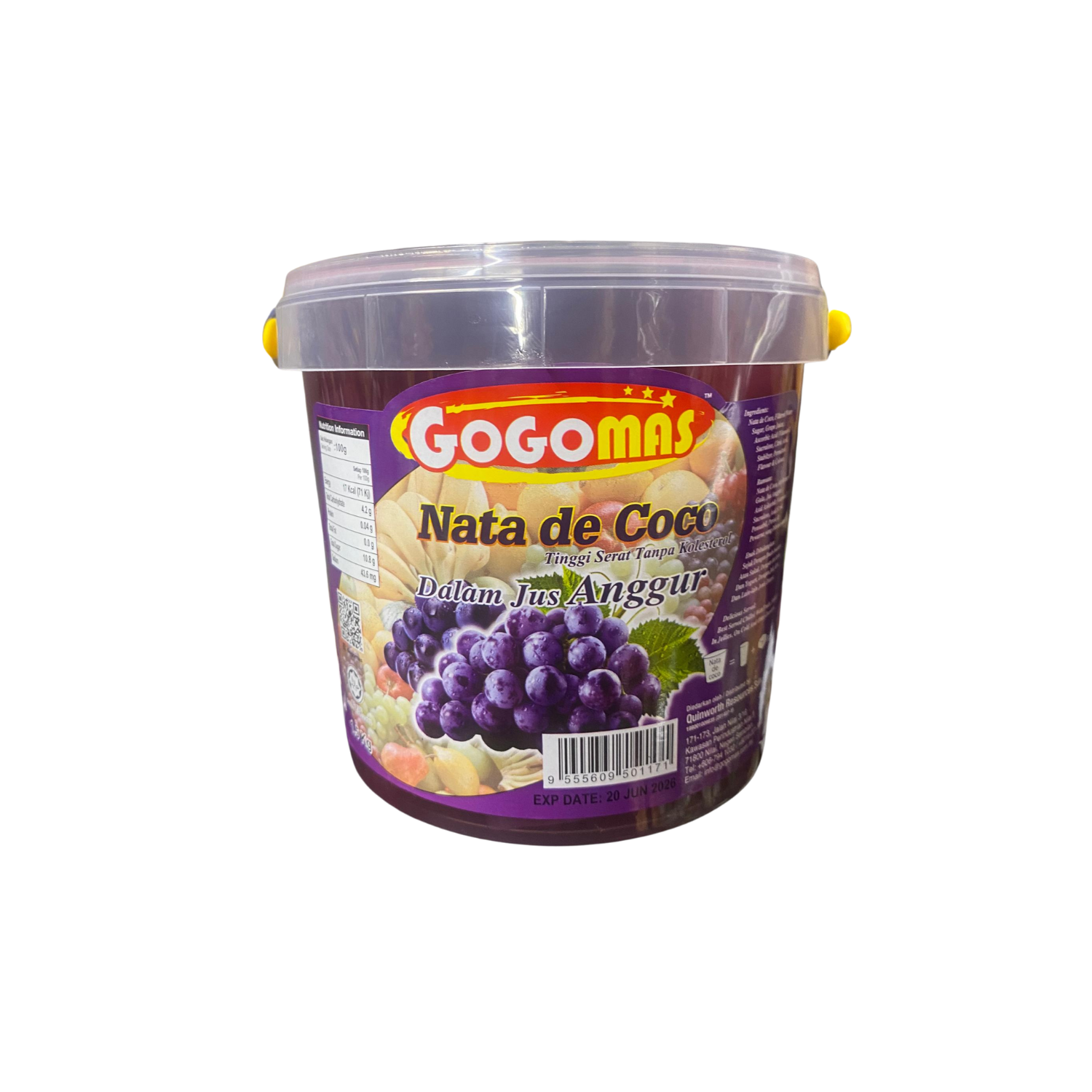 Gogomas Nata De Coco Grape 1.5kg