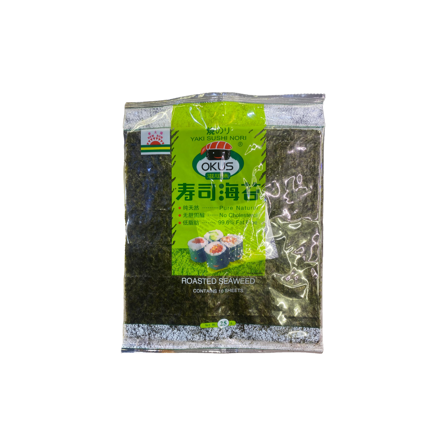 New Sun Roasted Seaweed (Yaki Nori) 10pcs