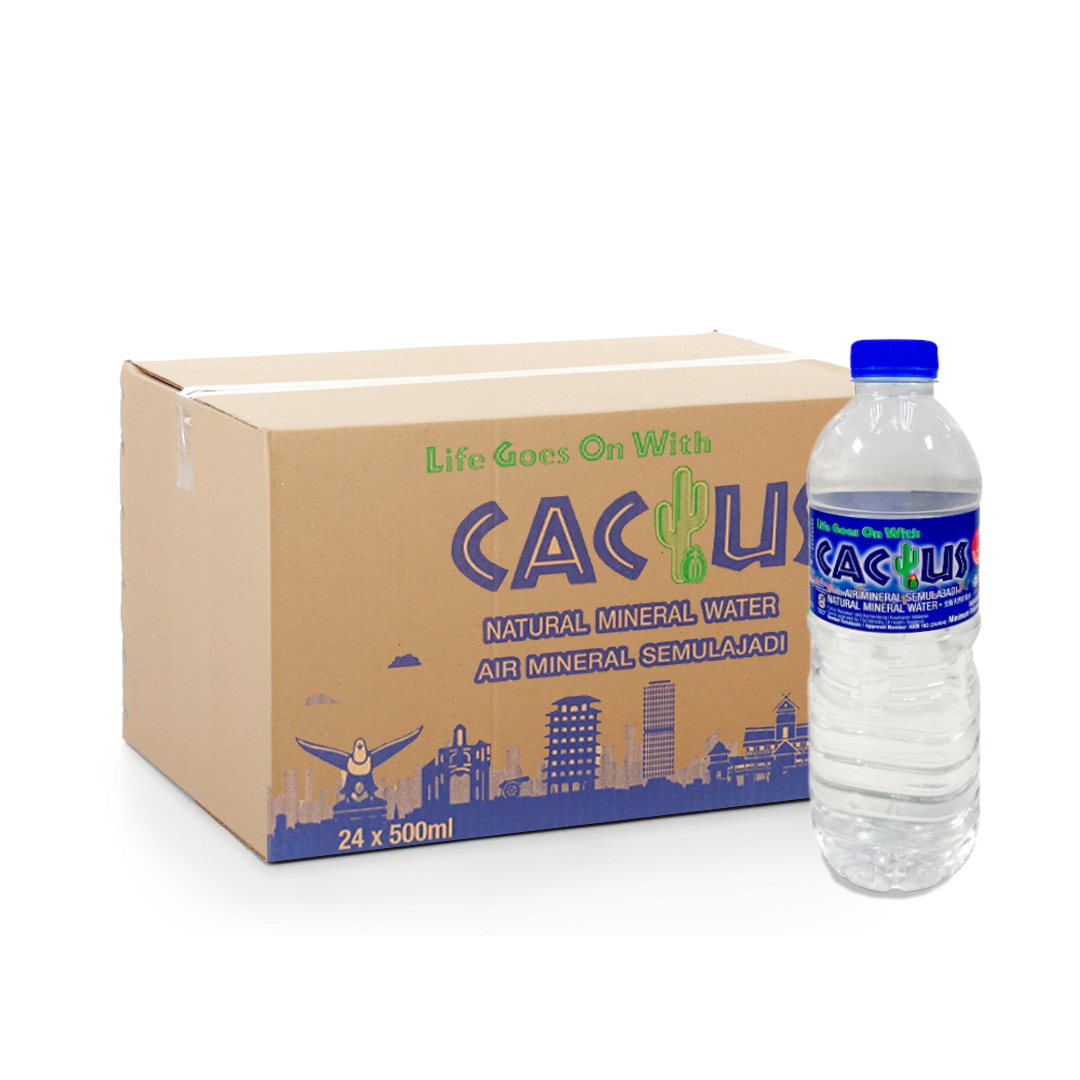 Cactus Natural Mineral Water 500ml x 24 Units