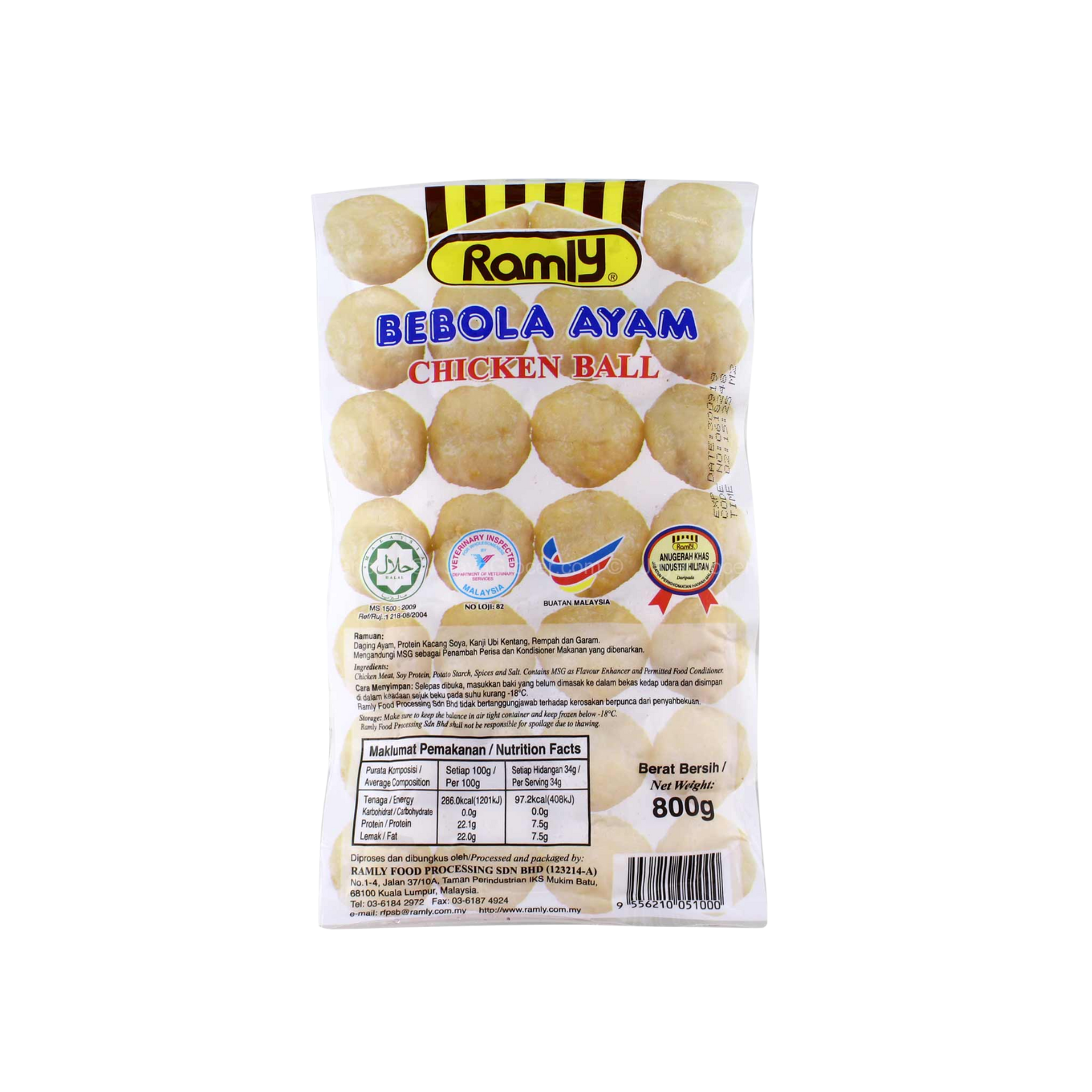 Ramly Chicken Ball 800g