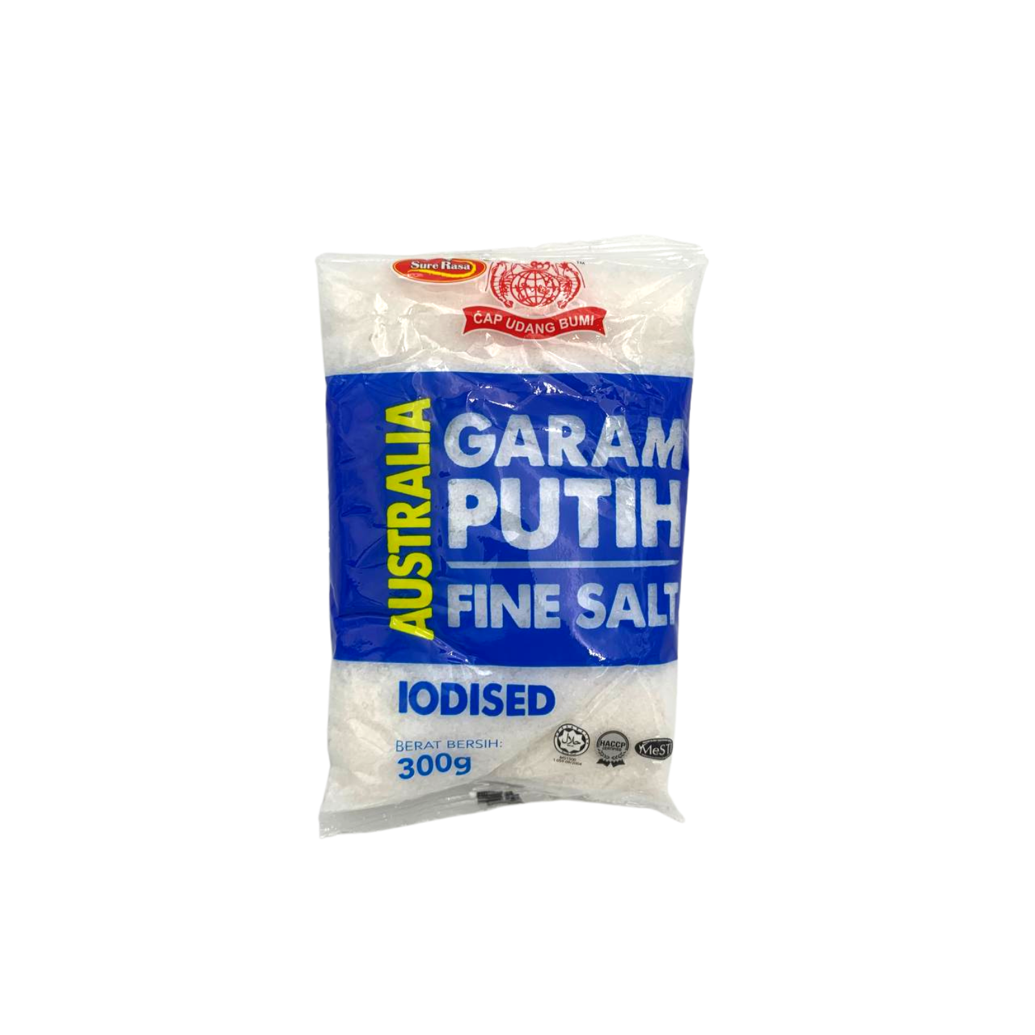 Cap Udang Bumi Garam Putih (Biru) 300g